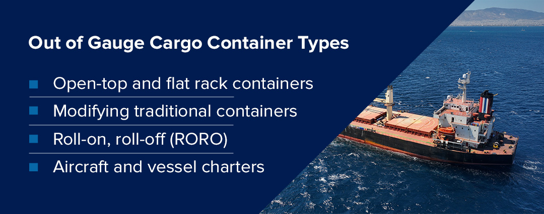 A list of the four out of gauge cargo container types